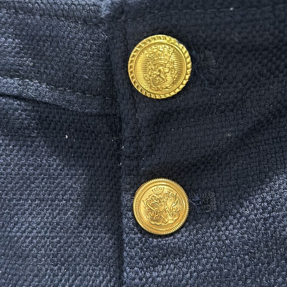 Banana Republic Navy Sailor Cotton Short with gold front buttons waist 33” - Picture 9 of 13